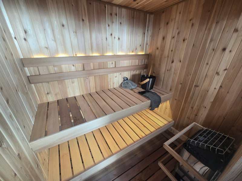 Load image into Gallery viewer, Traditional Outdoor Sauna - 5x6 panel built