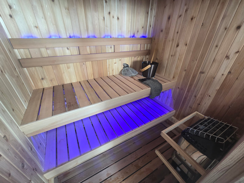 Load image into Gallery viewer, Traditional Outdoor Sauna - 5x6 panel built