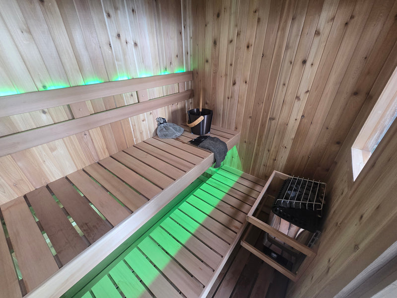 Load image into Gallery viewer, Traditional Outdoor Sauna - 5x6 panel built