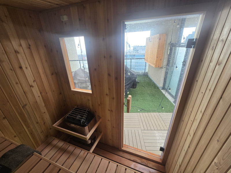 Load image into Gallery viewer, Traditional Outdoor Sauna - 5x6 panel built