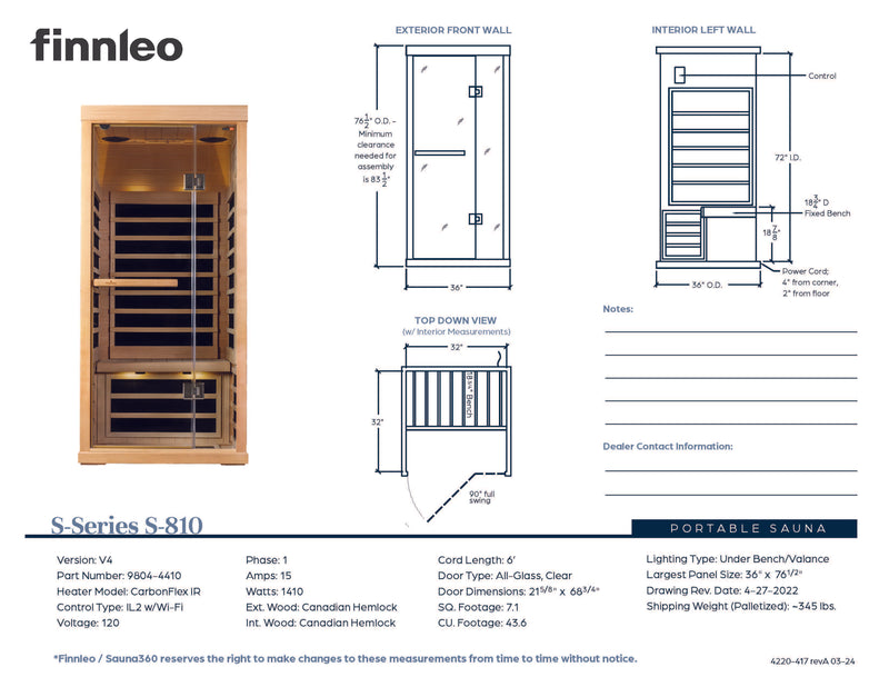 Load image into Gallery viewer, S-810 Series 1-Person Low EMR/Low EF Infrared Sauna
