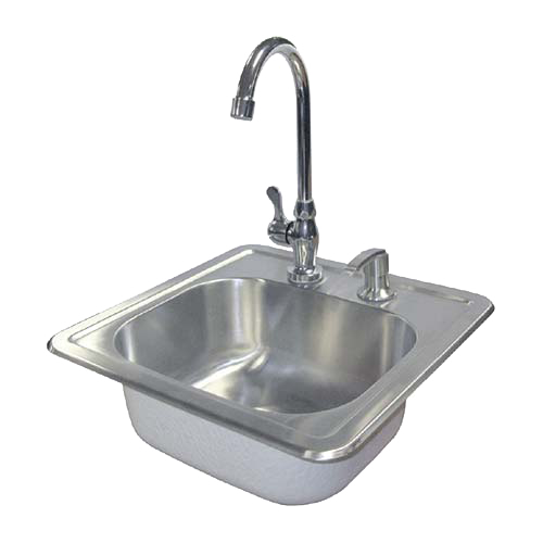 Stainless Steel Sink w/ Faucet & Soap Dispenser