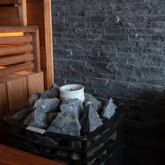 Sauna Decorative Stone Wall: Charcoal 6